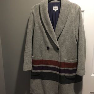 Steve Allen, grey, long coat